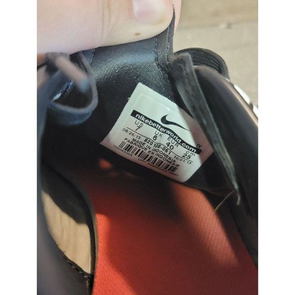 Women's Nike cleats black white orange shoes athletic - Picture 5 of 6